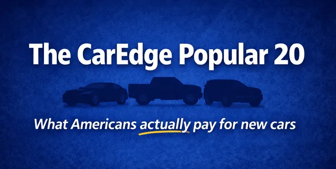 Featured image for CarEdge Popular 20: Real Prices & Inventory for America’s 20 Best-Selling Vehicles