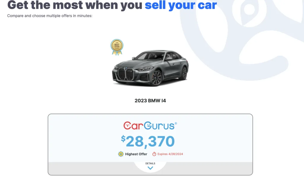 BMW I4 instant cash offer