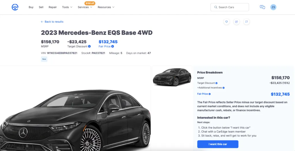 Mercedes Benz EQS for sale