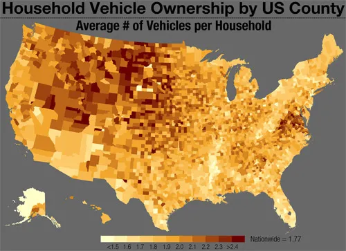 vehicle ownership per household in U.S.