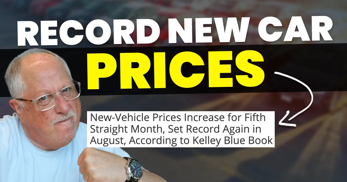 Featured image for New Car Prices Hit Another All-Time Record, Now Over 80% of Median Income in 15 States