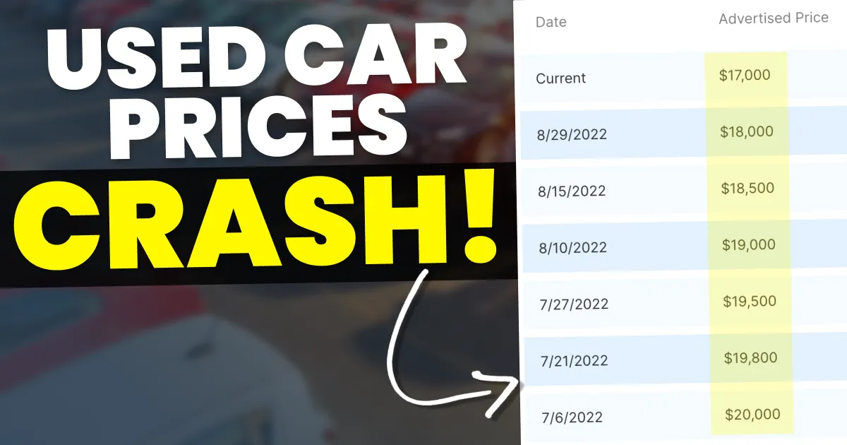 Featured image for Used Car Prices Are Crashing: Negotiate At Least 10% Off When Buying A Used Car in 2023